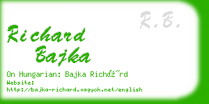 richard bajka business card